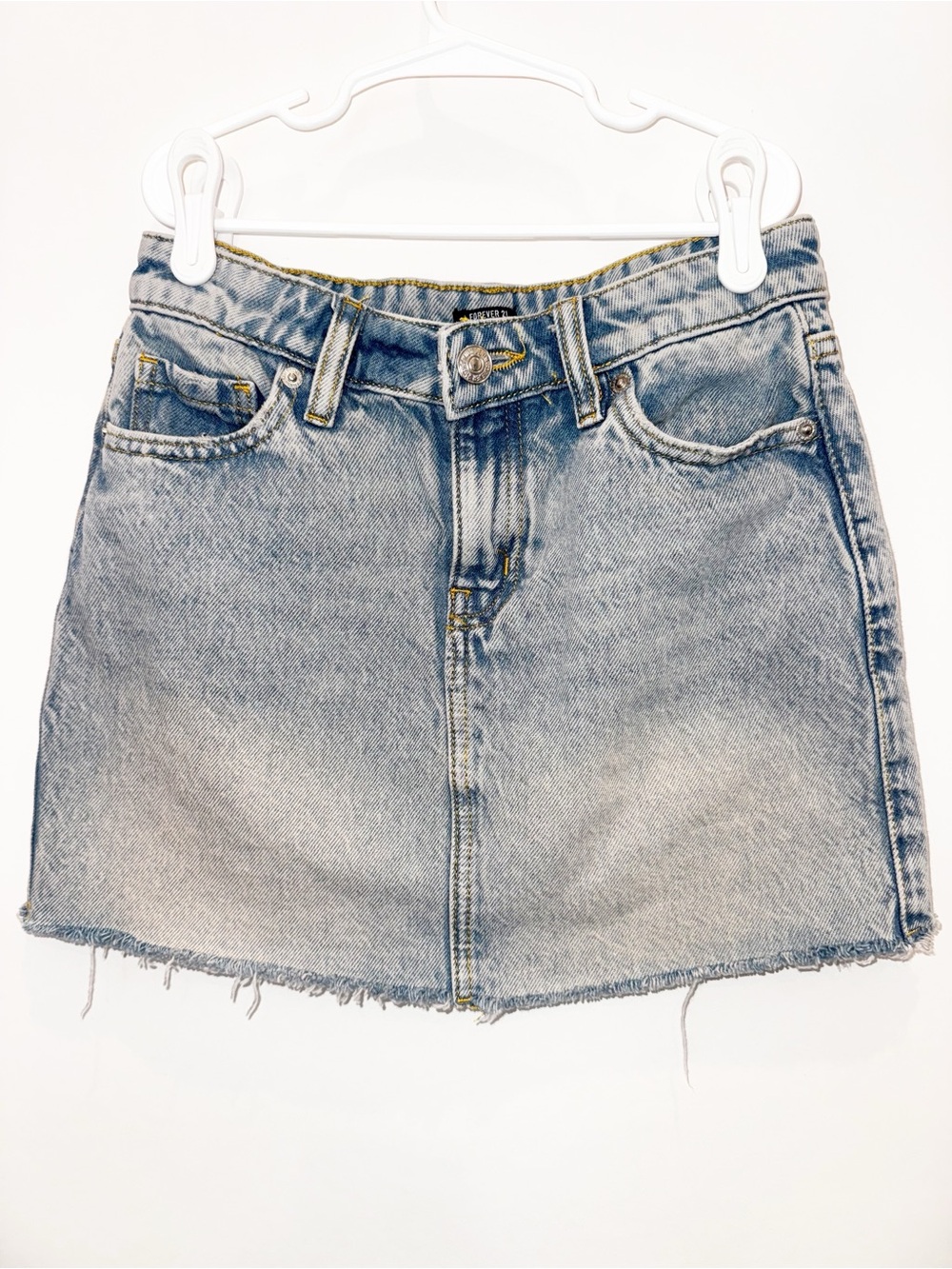 Forever 21 Light Blue Denim Mini Skirt